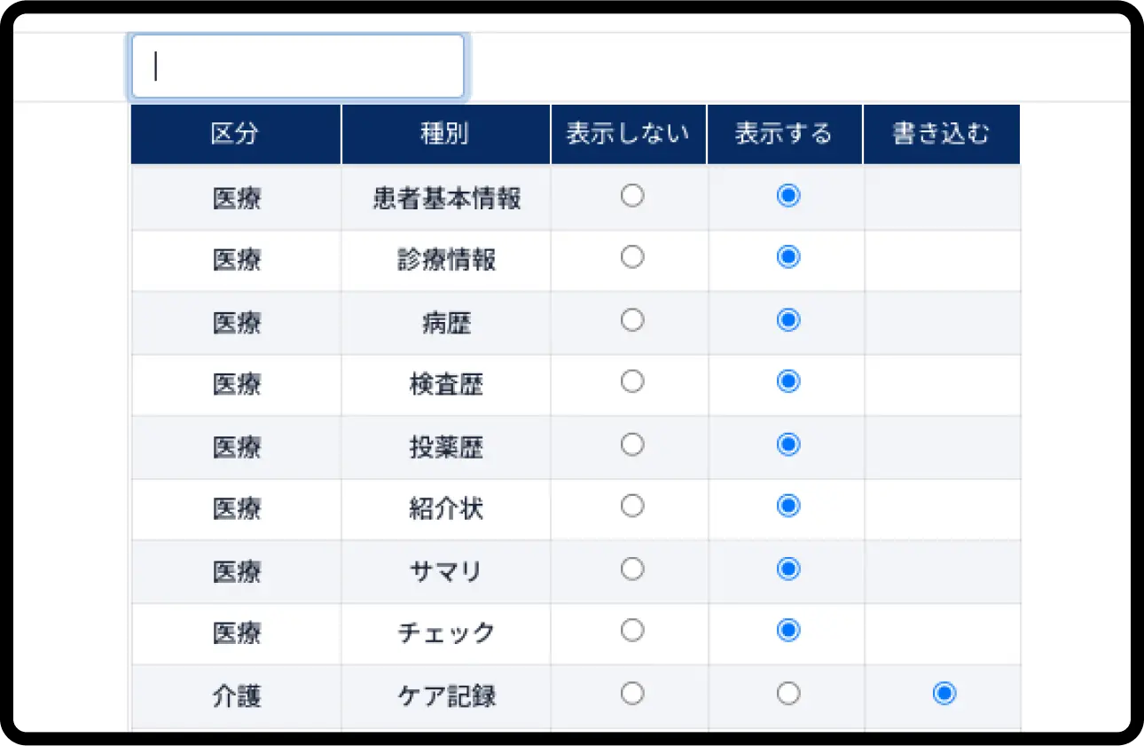 閲覧権限設定